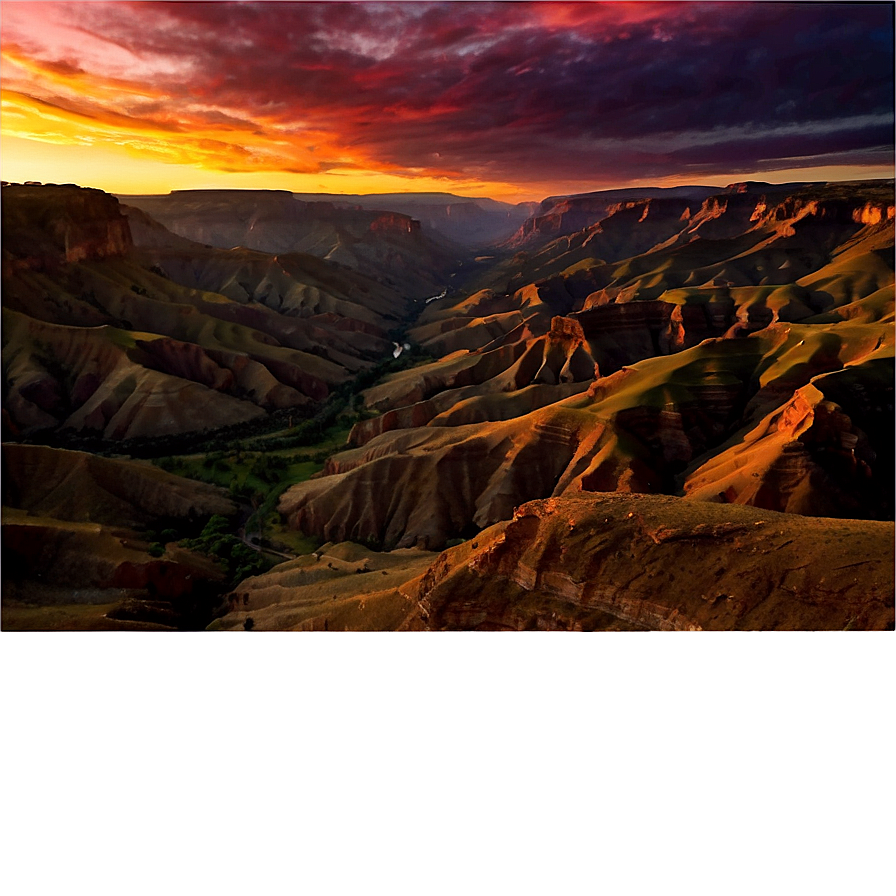 Sunset Over The Canyons Png Udh88 PNG