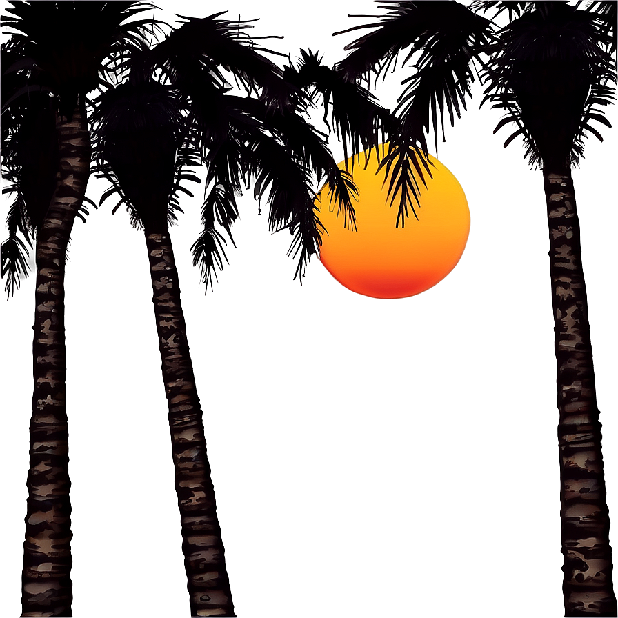 Sunset Palm Trees Png Gks PNG