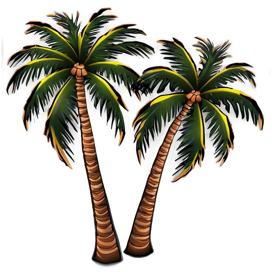 Sunset Palms Background Png 45 PNG