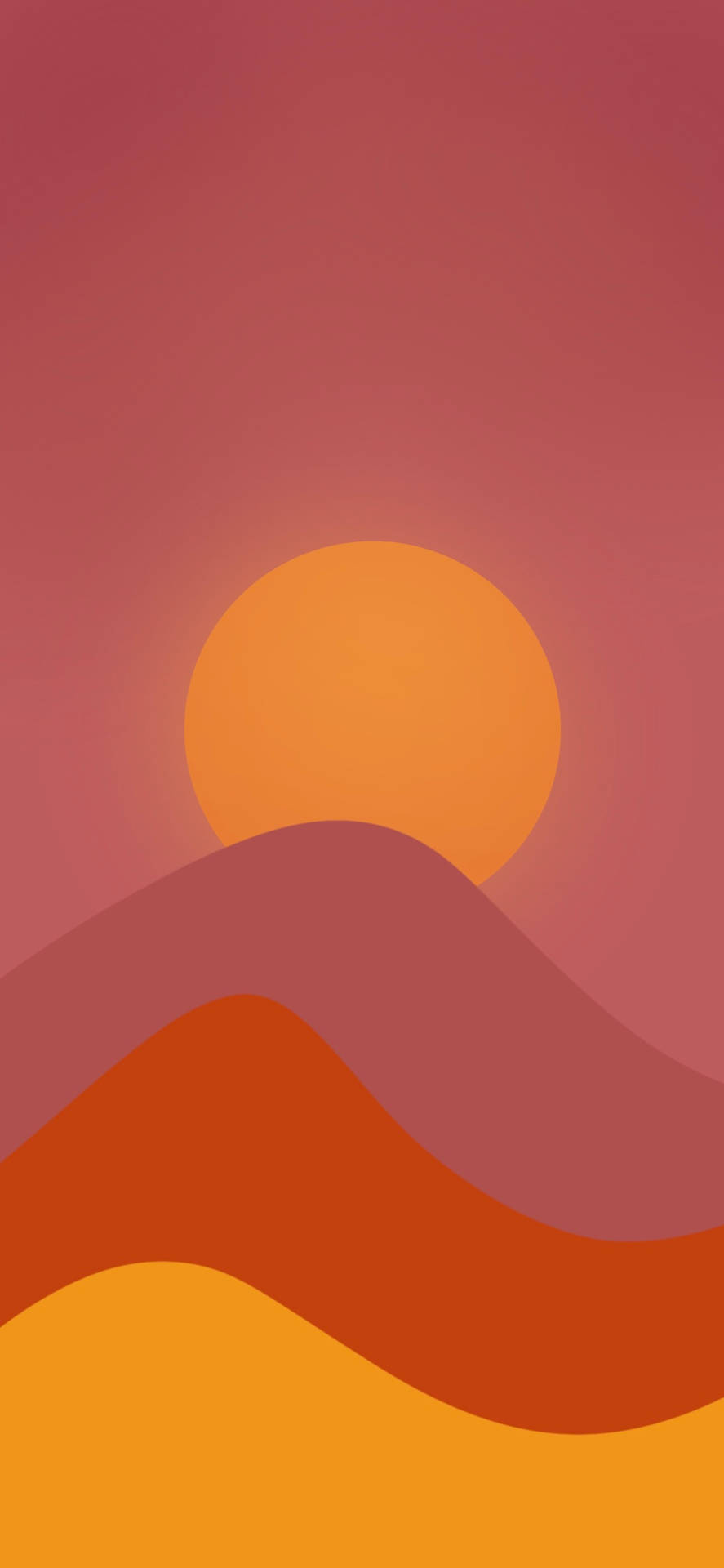 Sunset Range For Xiaomi Redmi Note 9 Wallpaper