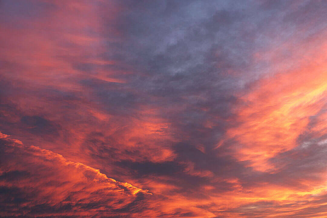Sunset Red Clouds 4k Desktop