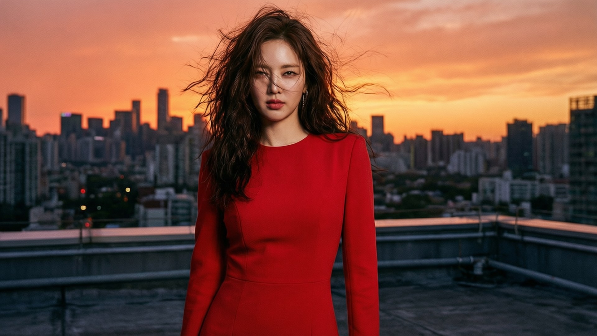 Sunset Rooftop Wallpaper