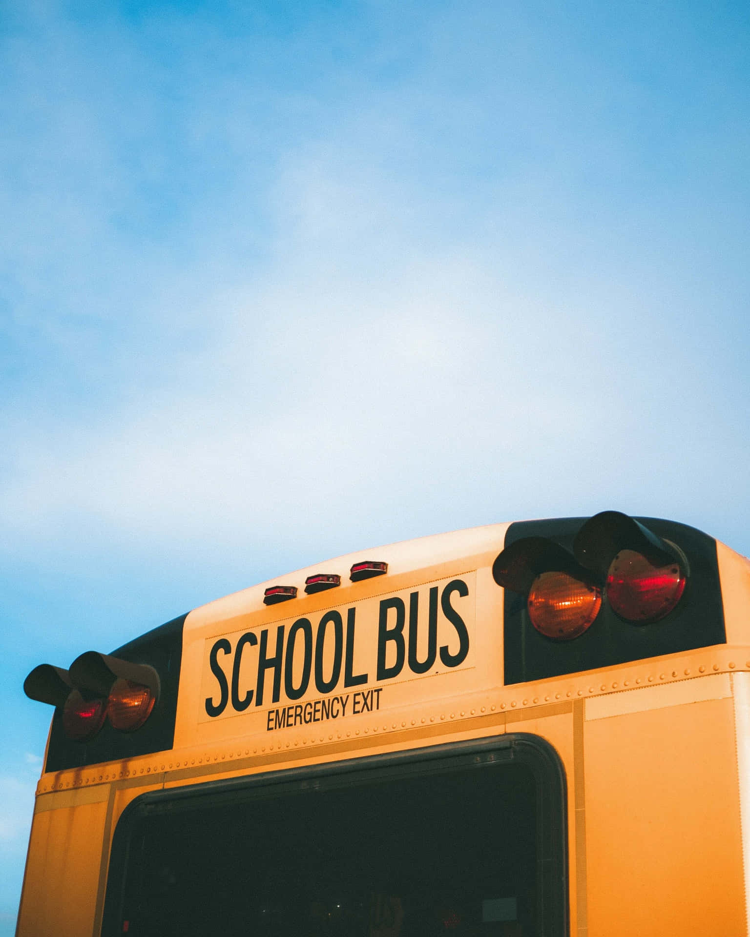 Sunset School Bus Aesthetic Wallpaper