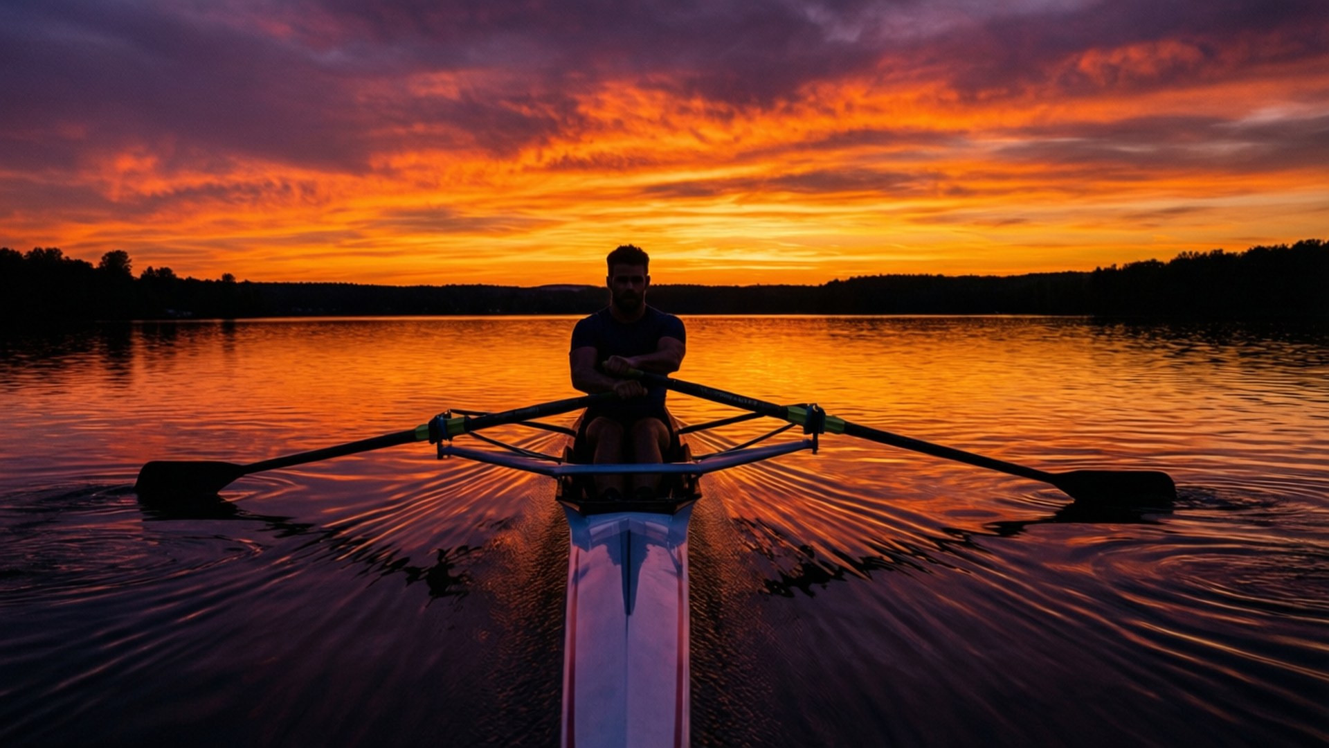 Sunset Sculler Wallpapers