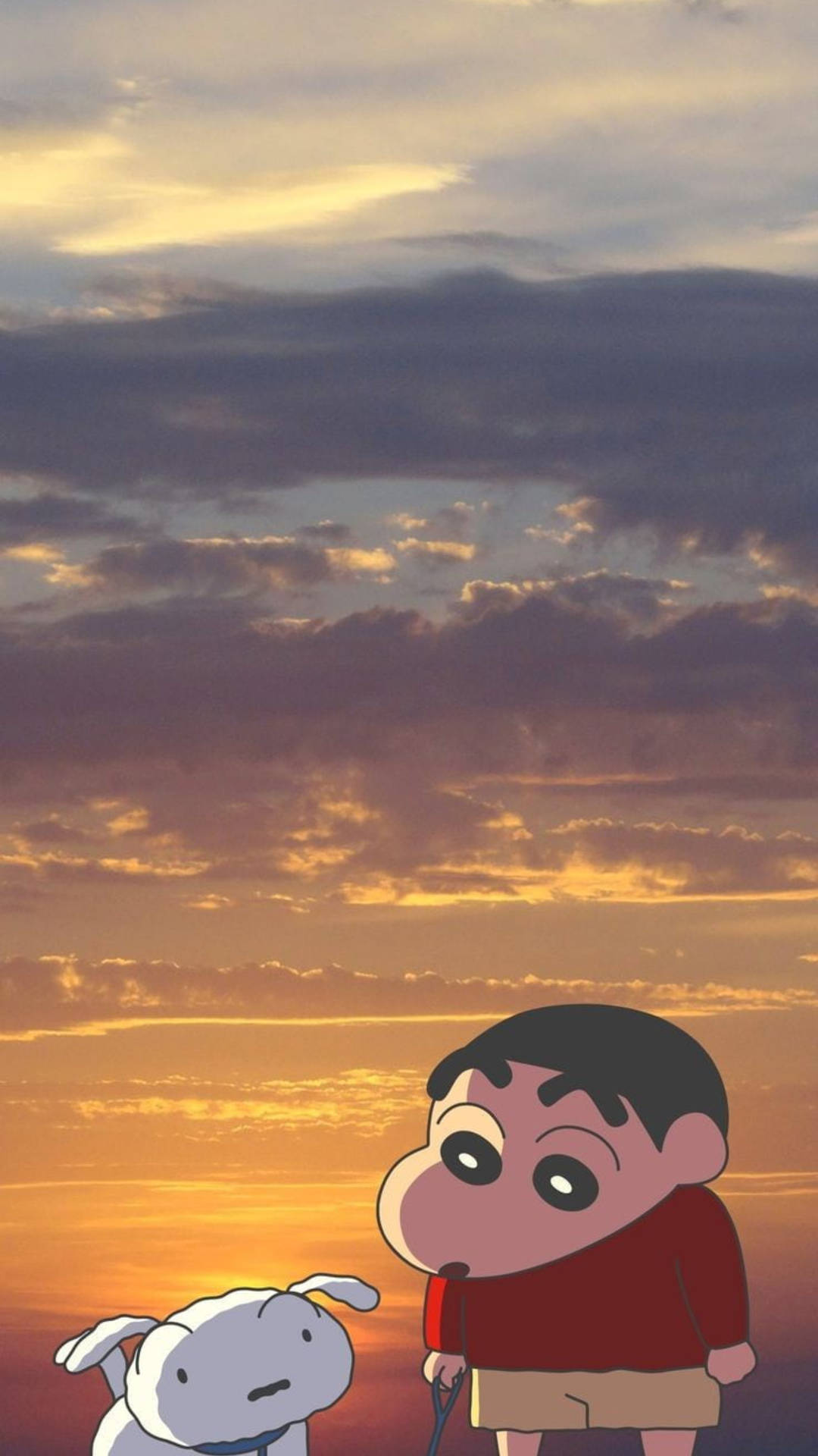 Sunset Shiro And Shinchan Aesthetic Picture