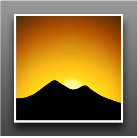 Sunset Silhouette Art PNG