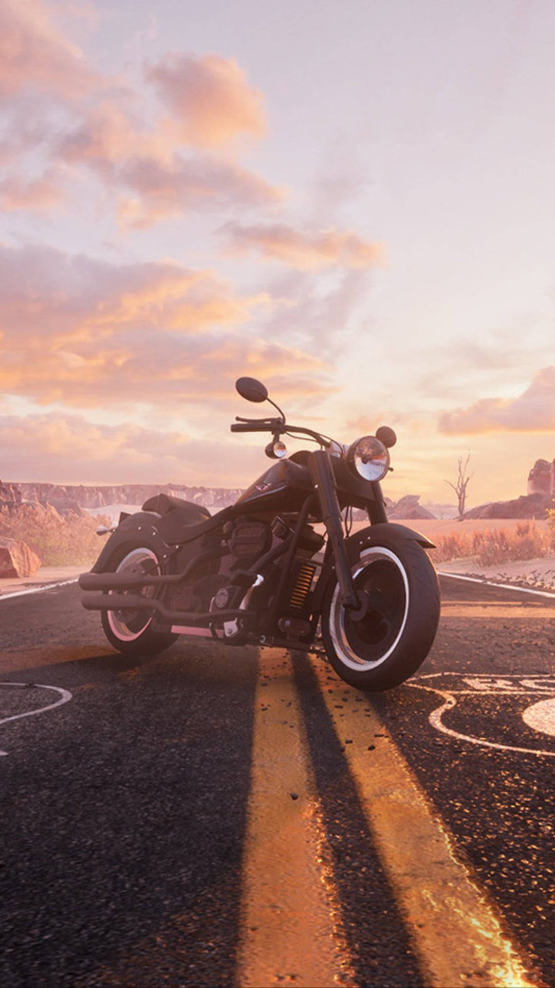 Sunset Sky Harley Davidson Mobile Wallpaper