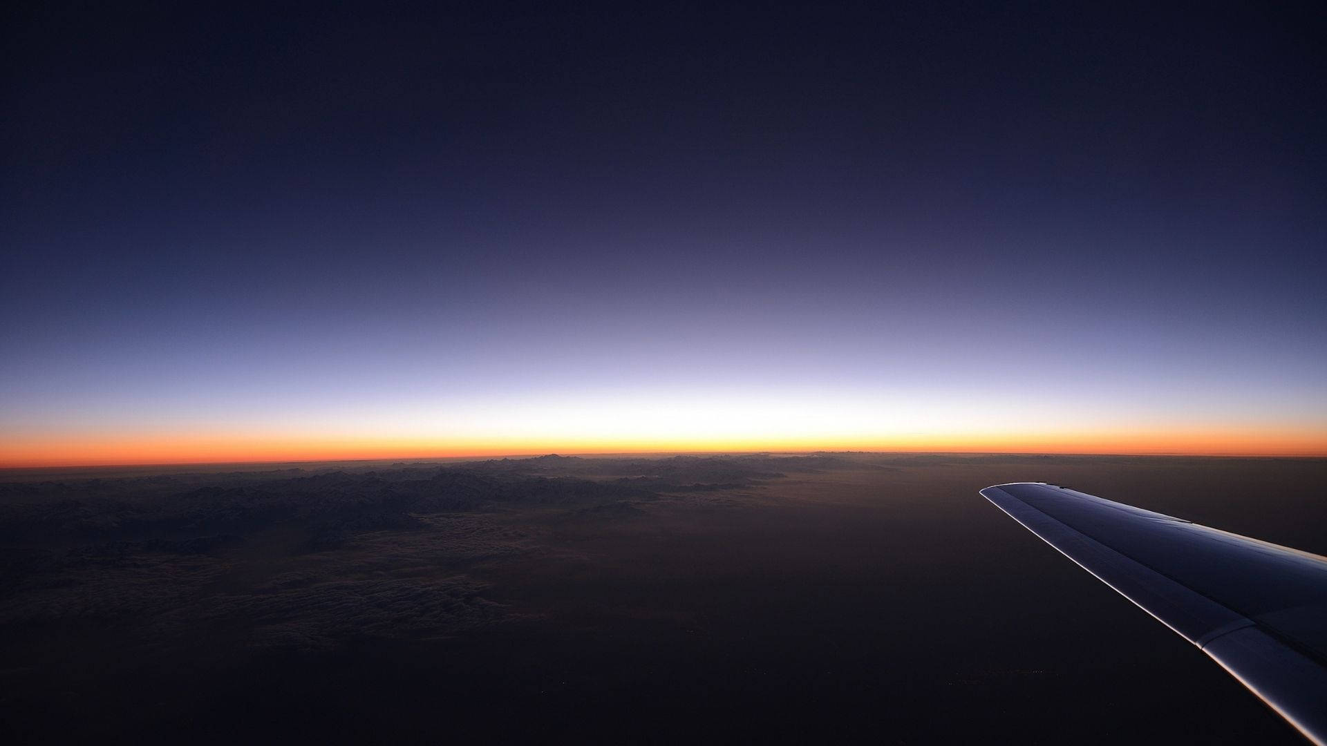 Sunset Sky View From Plane Wallpaper