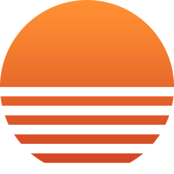 Sunset Stripes Graphic PNG