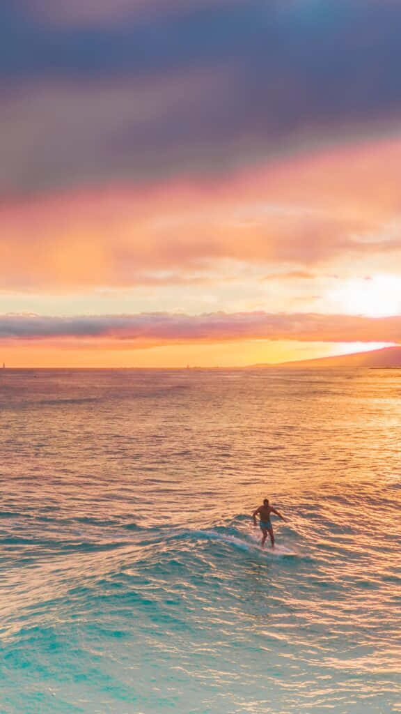 Sunset Surfing Serenity.jpg Wallpaper