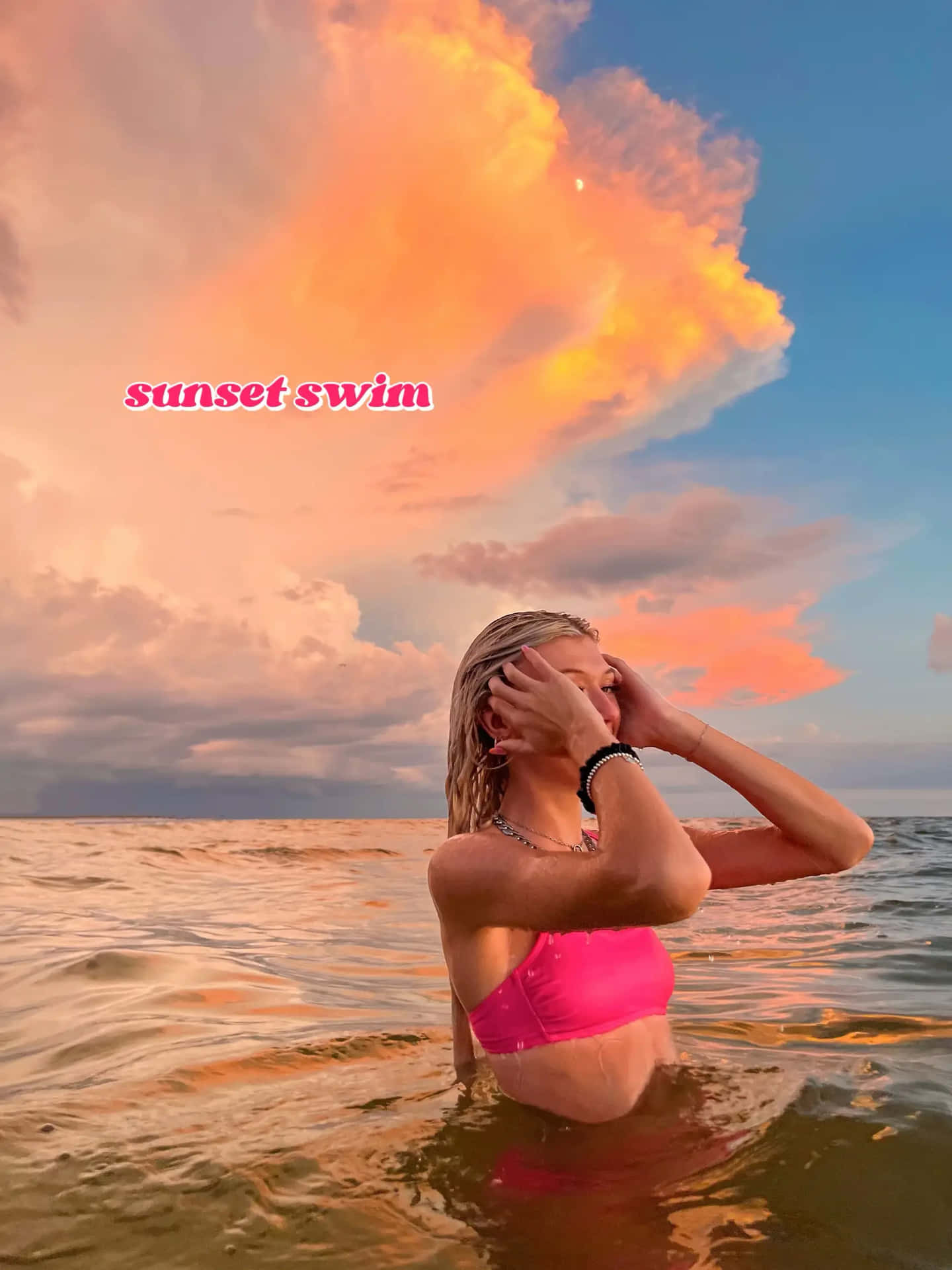 Sunset Swim Serenity.jpg Wallpaper