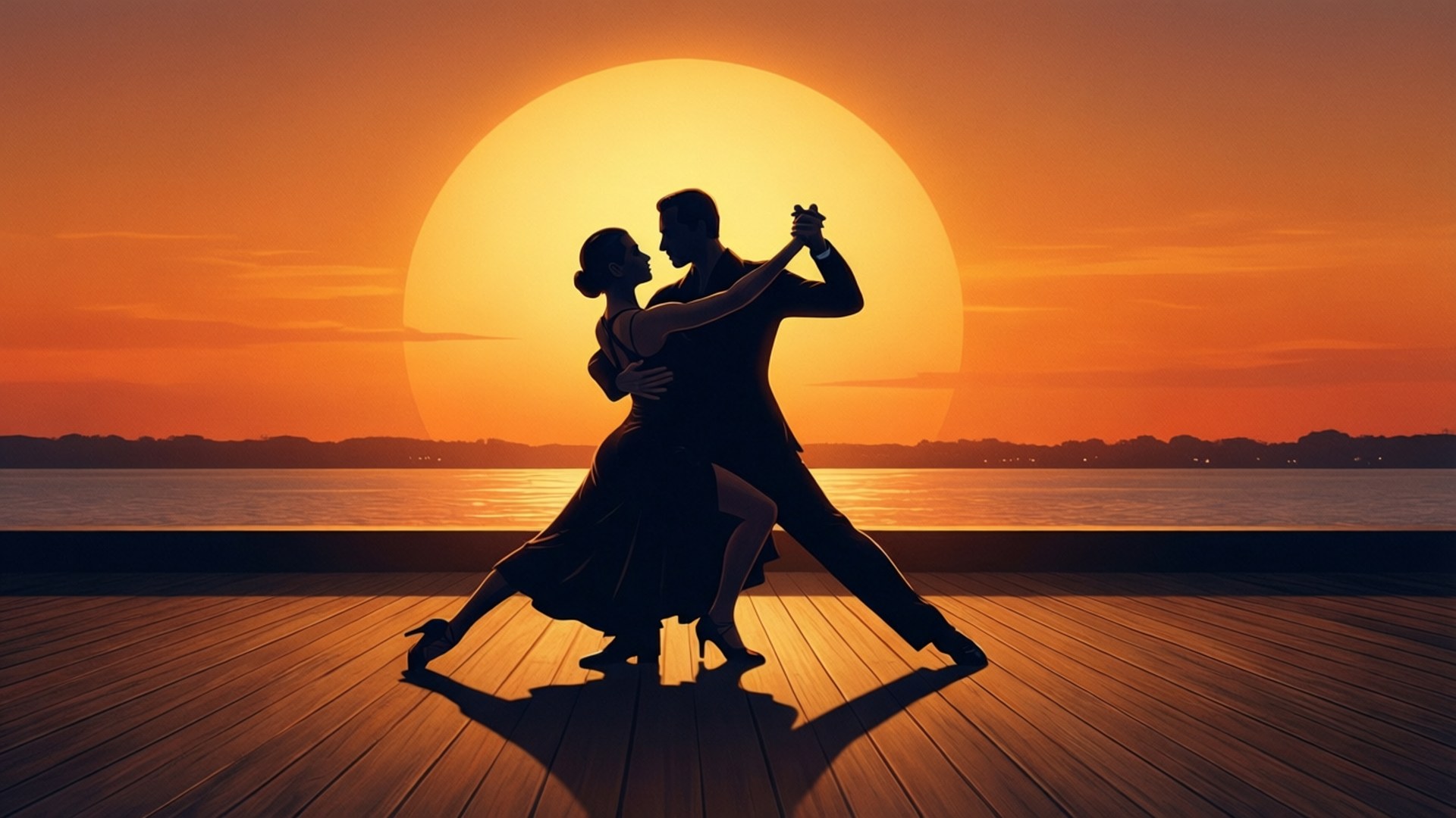 Sunset Tango Silhouette Taustakuvat