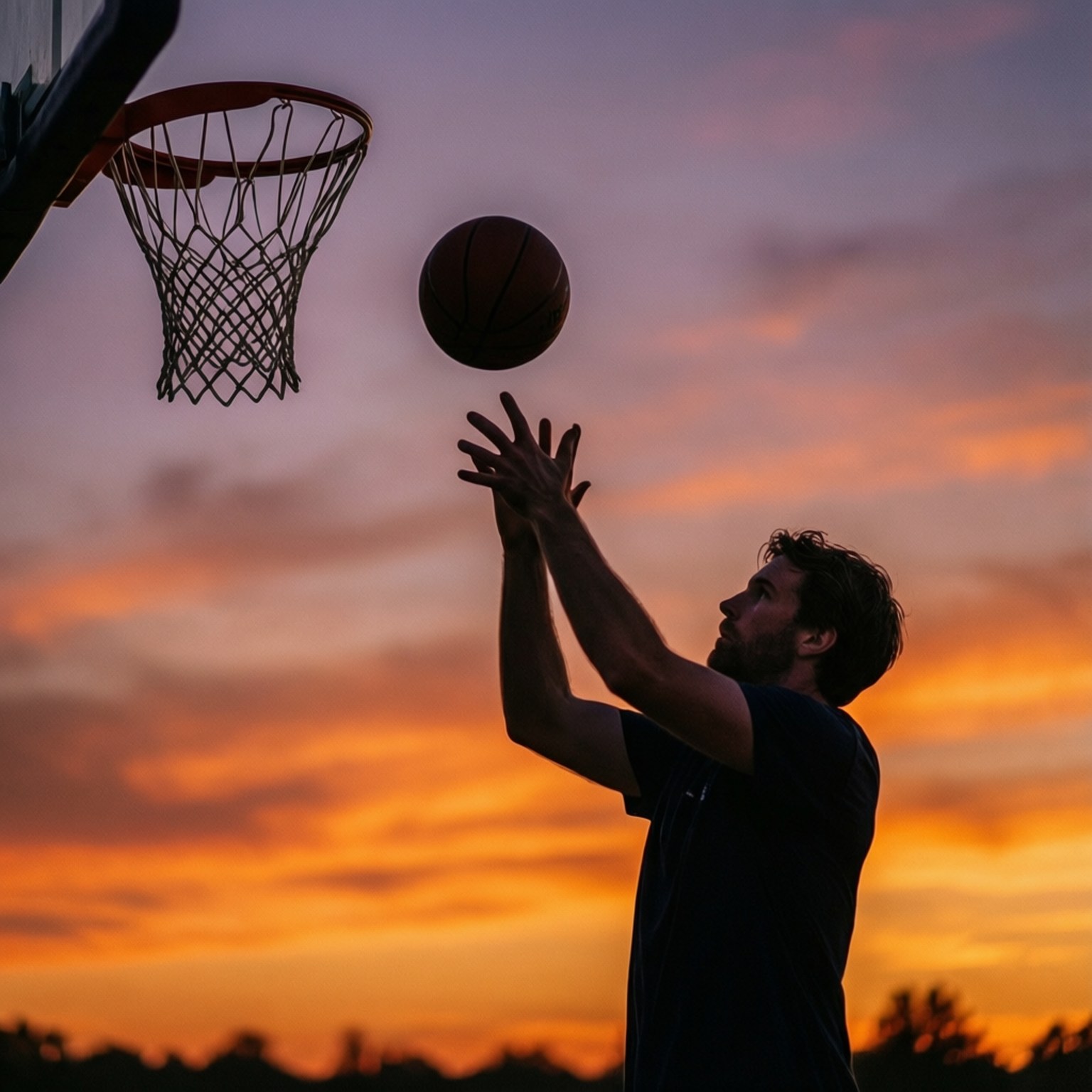 Sunset Three-Pointer Achtergronden