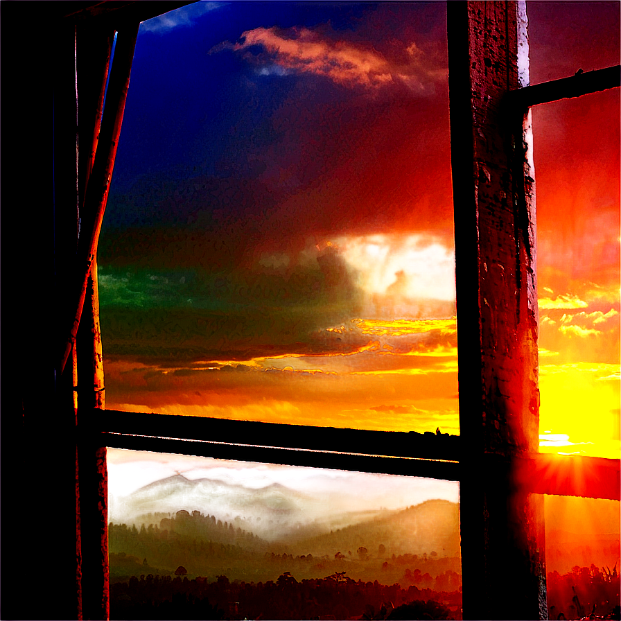Sunset Through Window Png 05212024 PNG