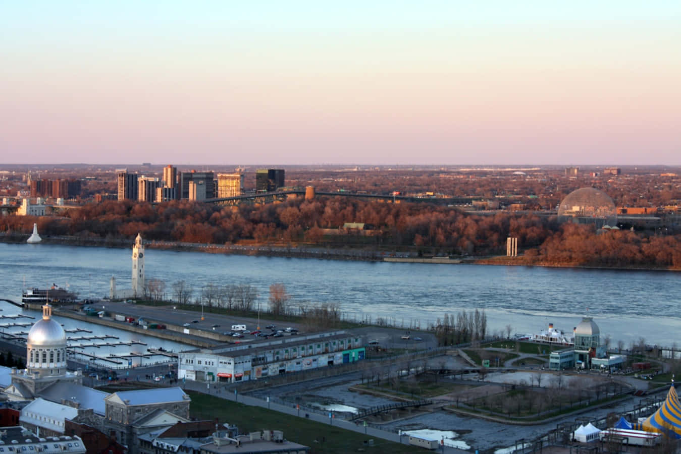 Sunset View Over Longueuil Wallpaper