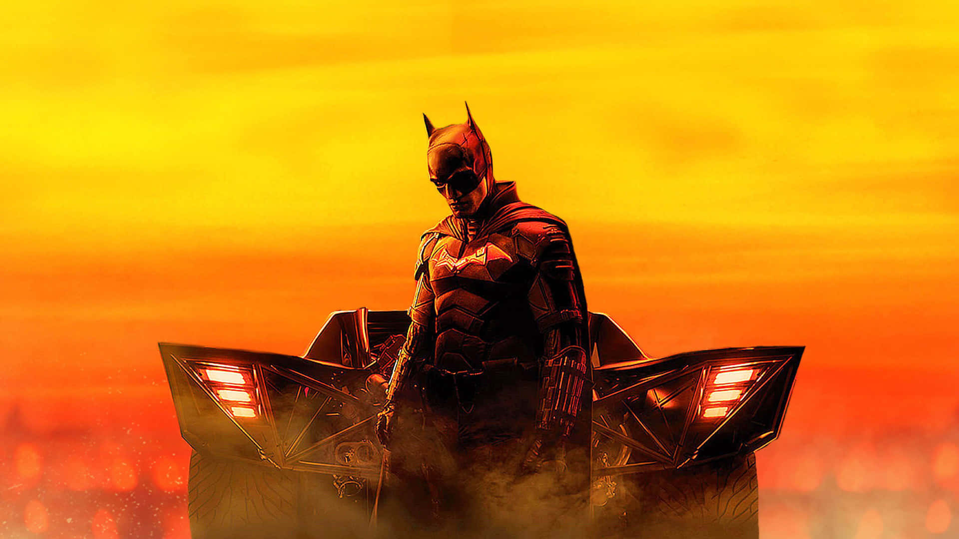 Sunset Vigilante Batman Wallpaper