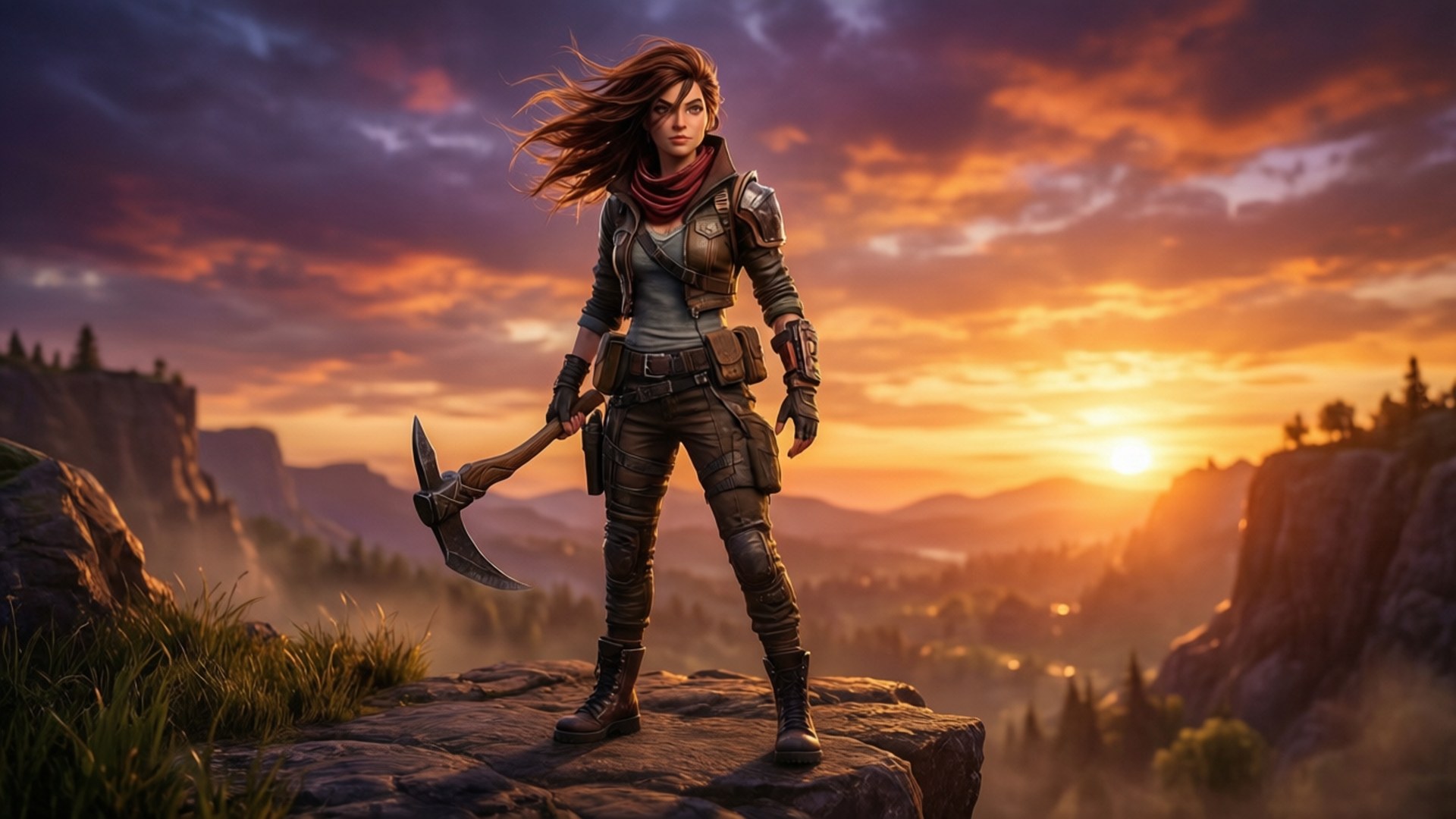 Sunset Warrior Papéis de Parede