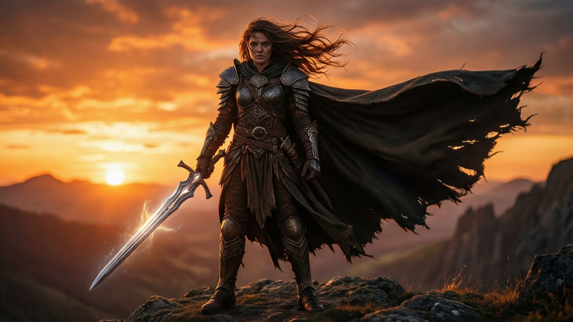 Sunset Warrior Wallpaper