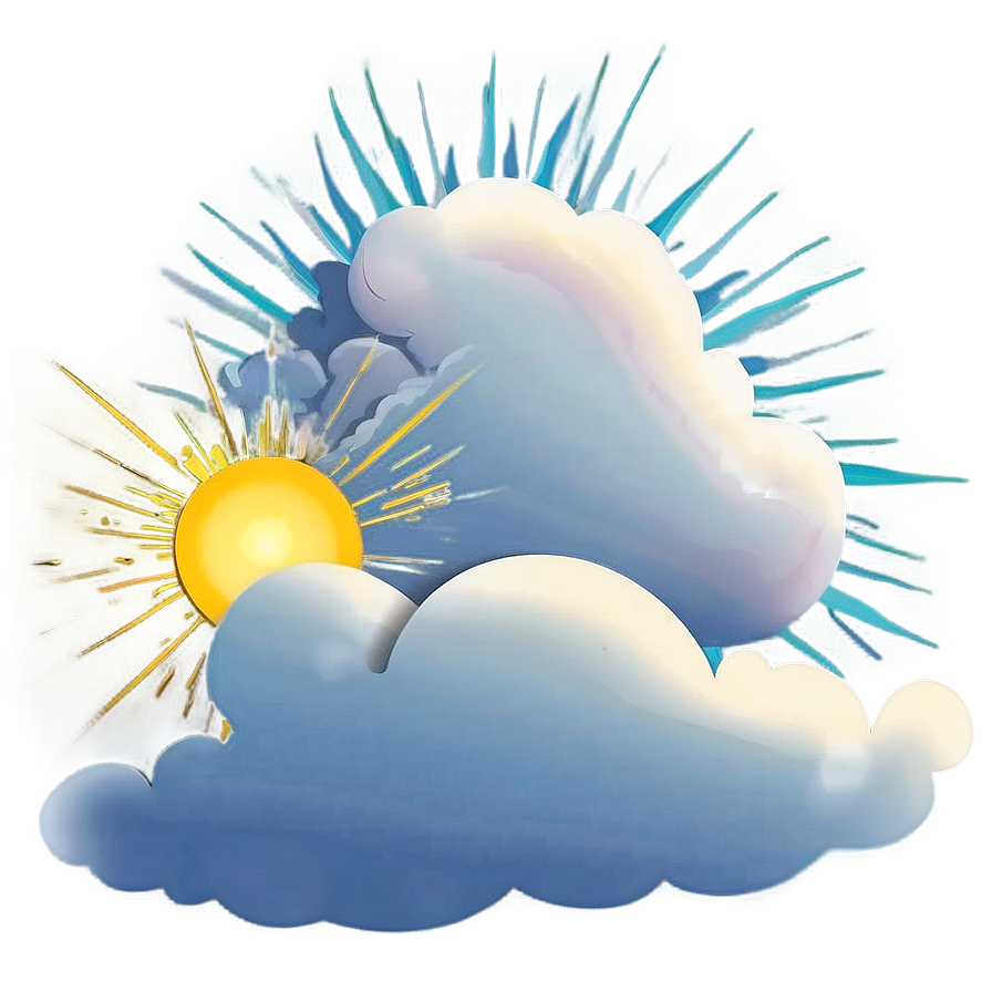 Sunshine And Cloud Vector Png 06262024 PNG