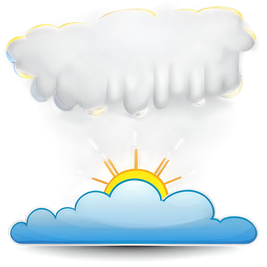 Sunshine And Cloud Vector Png 06262024 PNG