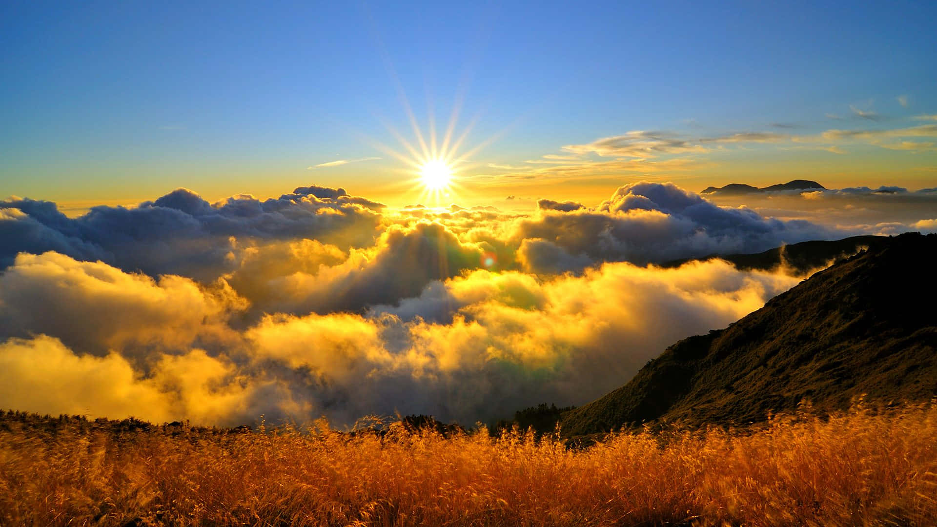 Sunshine Over Clouds Pictures