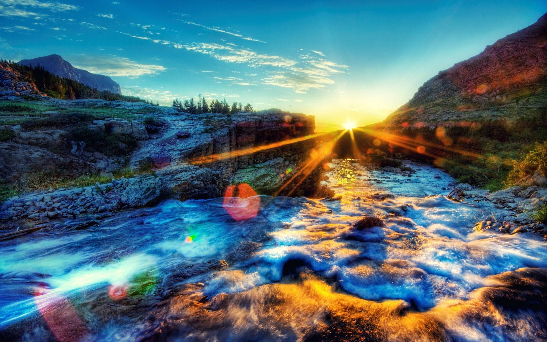 Download Sunshine Rising Nature Wallpaper 