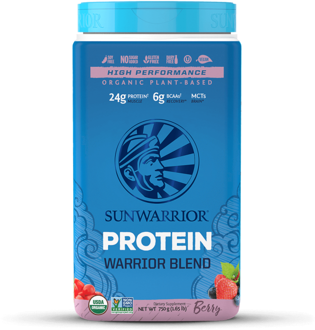 Sunwarrior Protein Warrior Blend Berry Flavor PNG