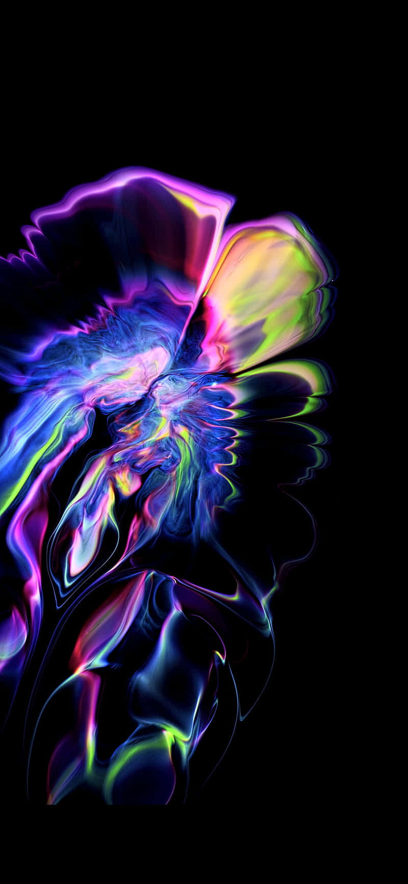 Colorful Abstract Super Amoled Display Flower Wallpaper