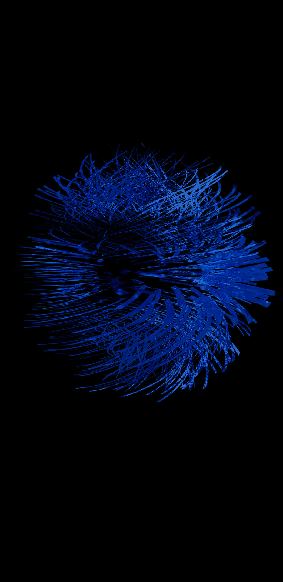Blue Feathers Super Amoled Display Wallpaper
