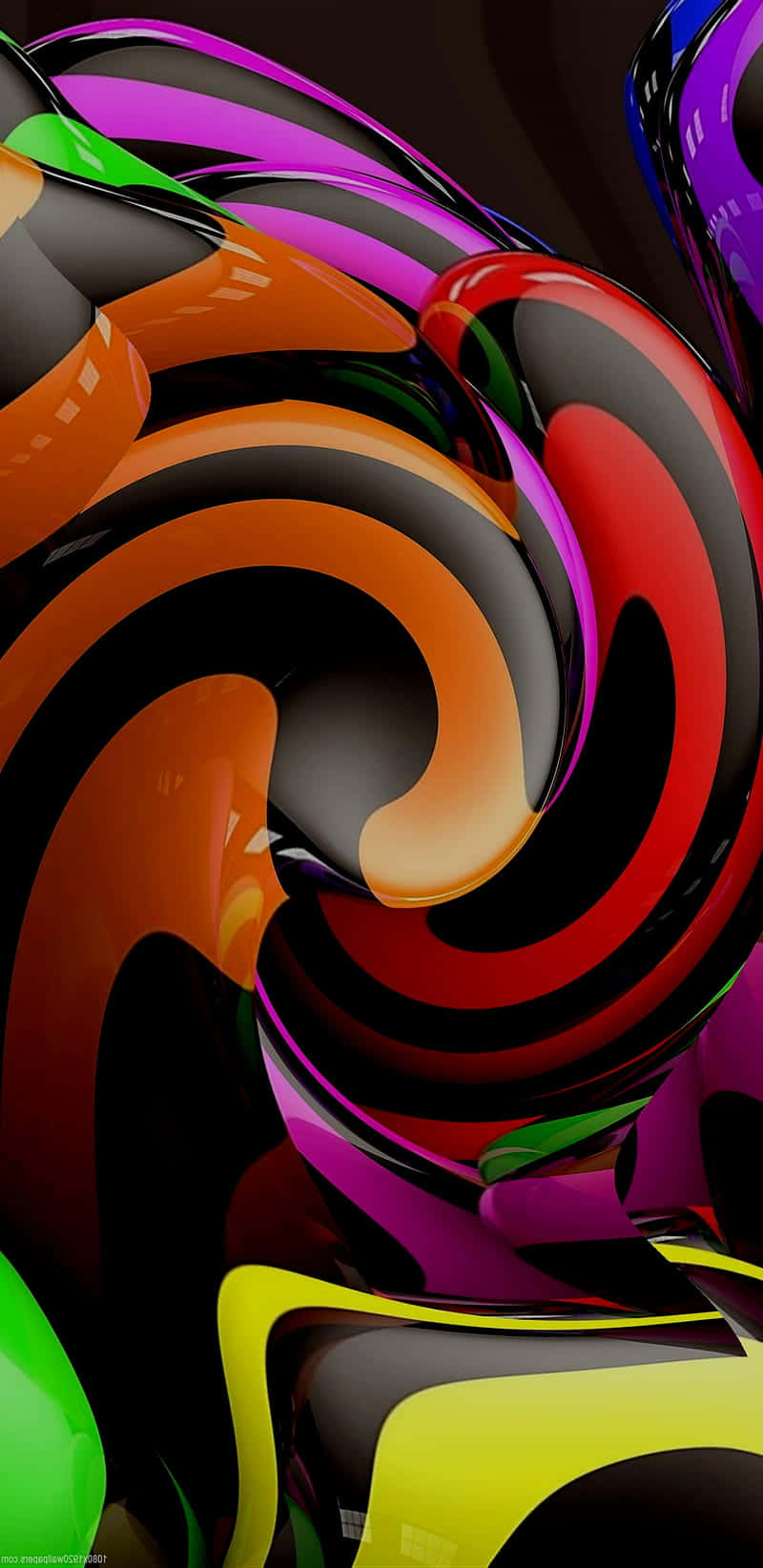 Colorful Swirl Super Amoled Display Wallpaper