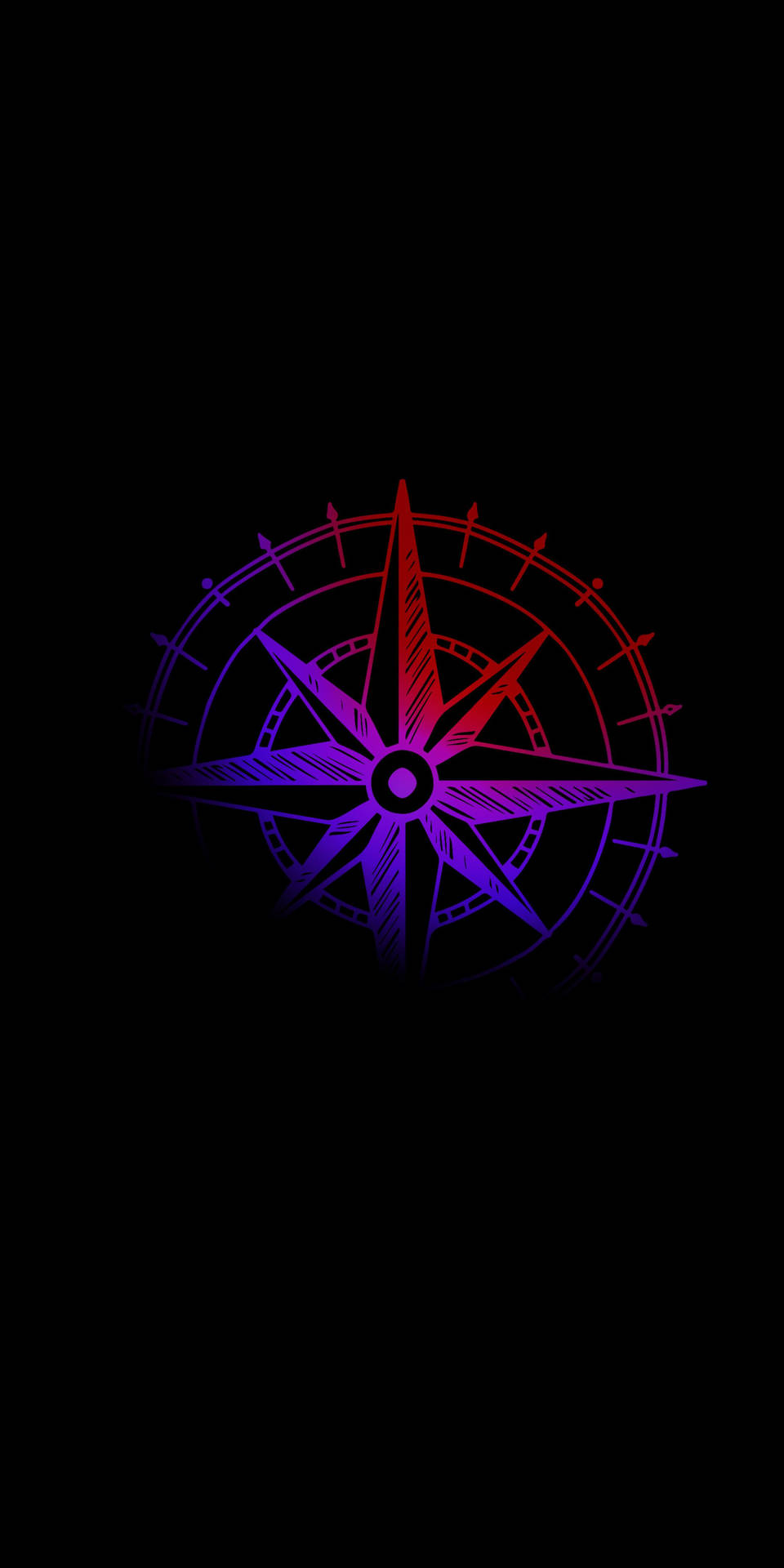 Super Amoled Red Purple Compass Wallpaper