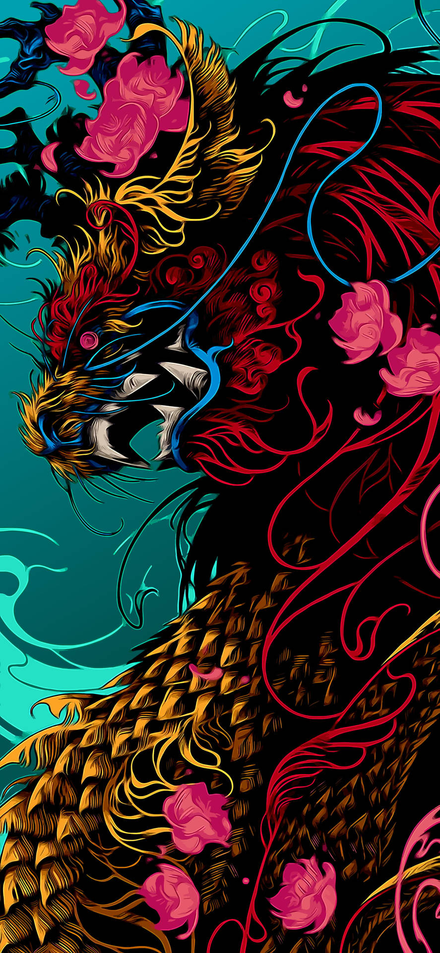 Super Amoled Rising Dragon Wallpaper