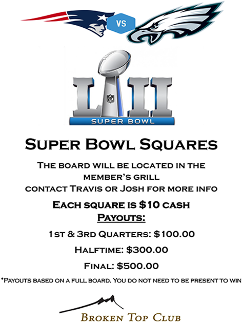 Super Bowl L I I Squares Advertisement PNG