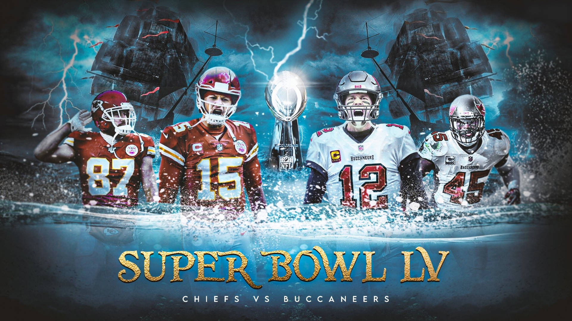 Super Bowl LV Chiefs Vs Buccaneers Wallpaper