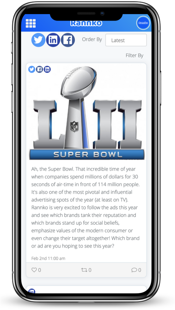 Super Bowl Trophy Advertisement Mobile Display PNG