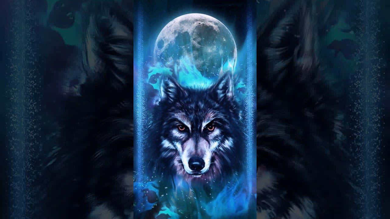 Look Out! Super Cool Wolf Is On The Move! Wallpaper