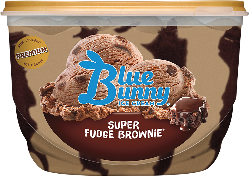 Super Fudge Brownie Ice Cream Container PNG