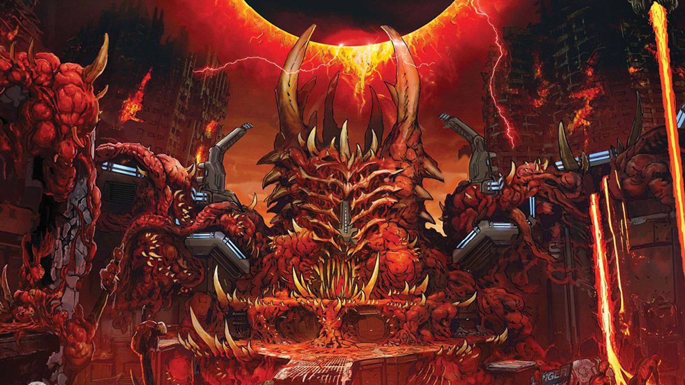 Super Gore Nest Doom Eternal Tryk på Wallpaper