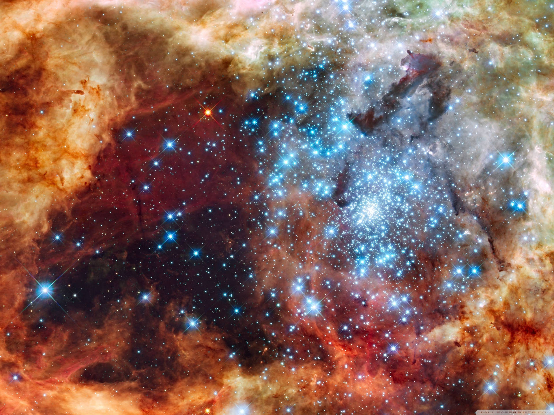 Super højopløselig galaksestjerner Wallpaper