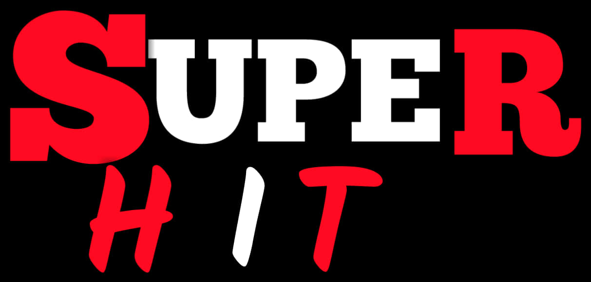 Super Hit Bold Text Graphic PNG