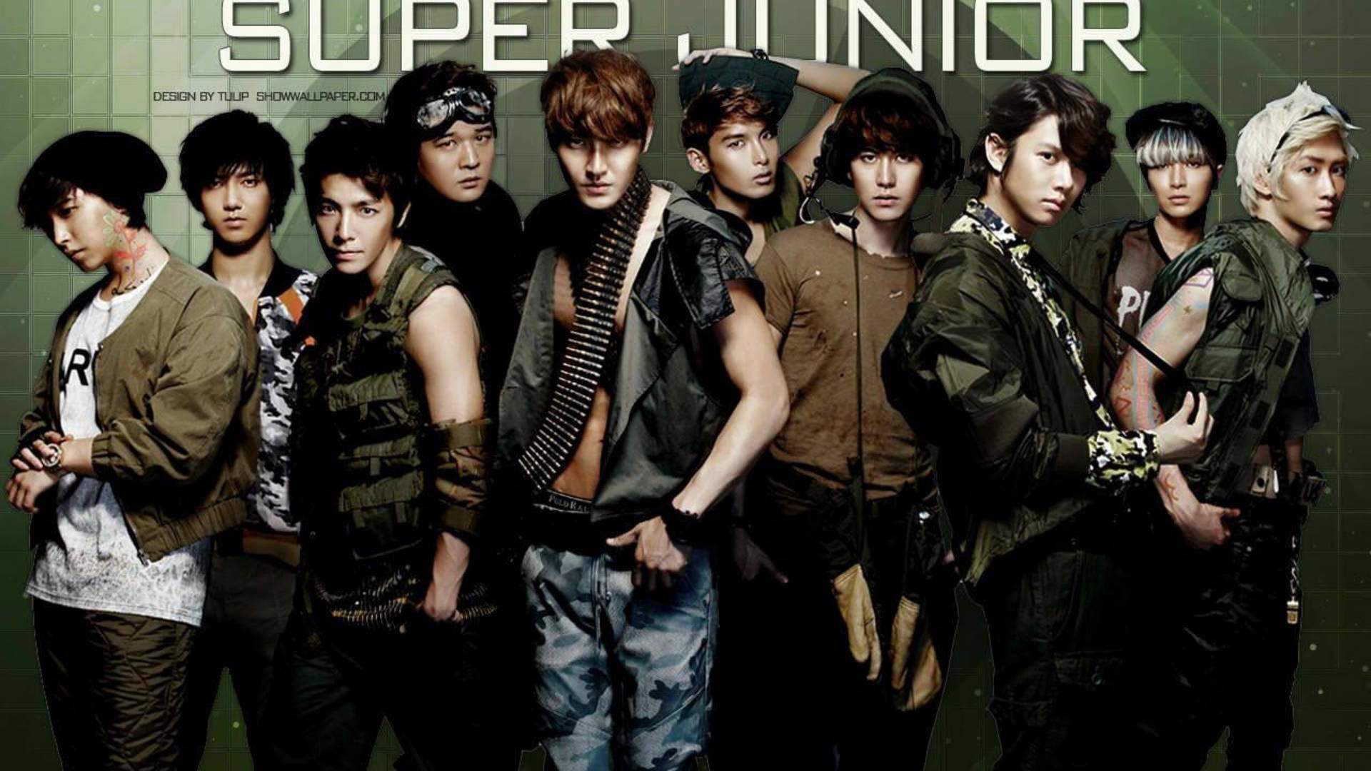 Super Junior At Concert - The Kings Of Hallyu Wave Wallpaper