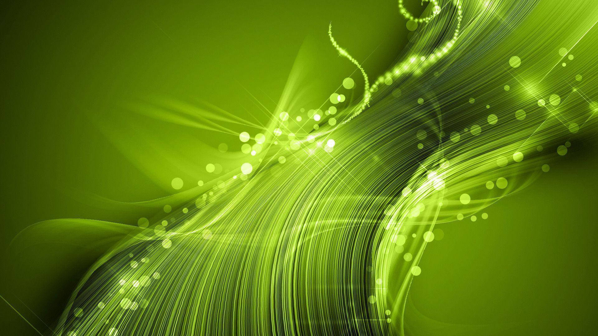 Superhelles Grünes Bokeh-abstrakt Wallpaper