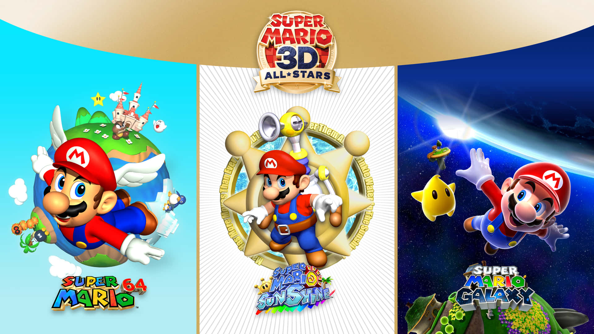 Diferentespósters En 3d De Super Mario Fondo de pantalla