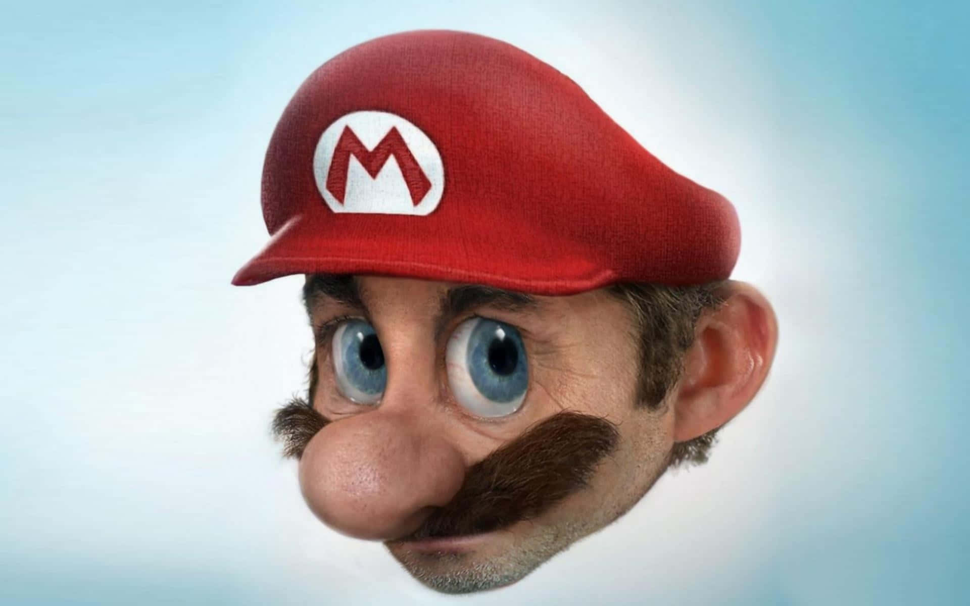 Super Mario Minimalist Face 3d Wallpaper