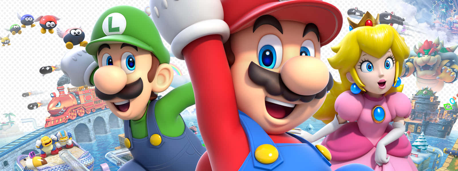 Super Mario Smiling Happily 3d Wallpaper