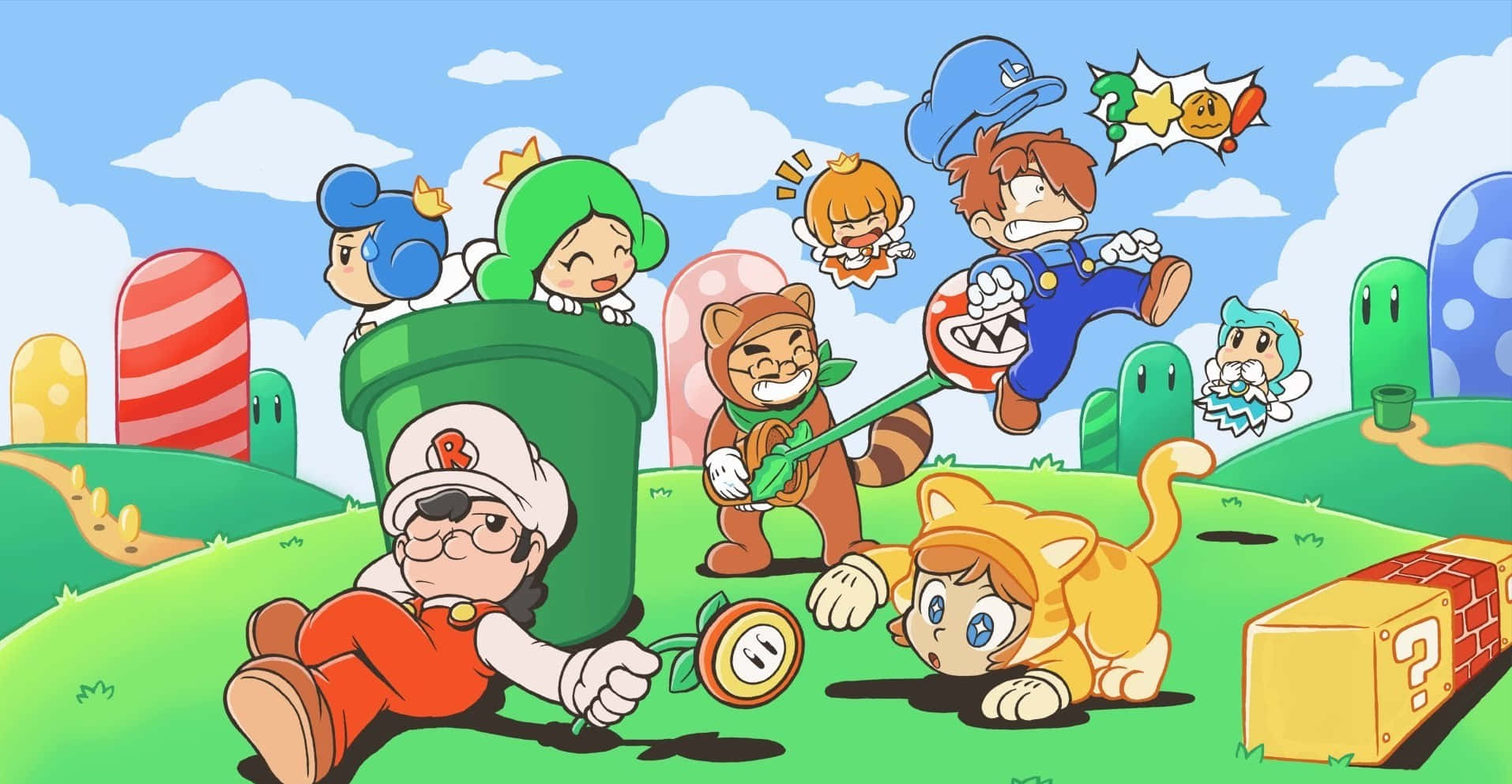 Super Mario 3d Cute Art Wallpaper