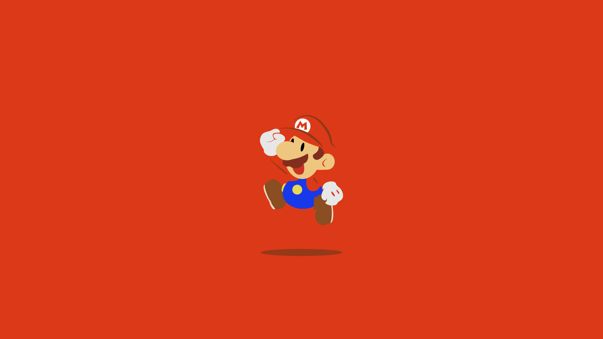 Super Mario Adorable On Red Background