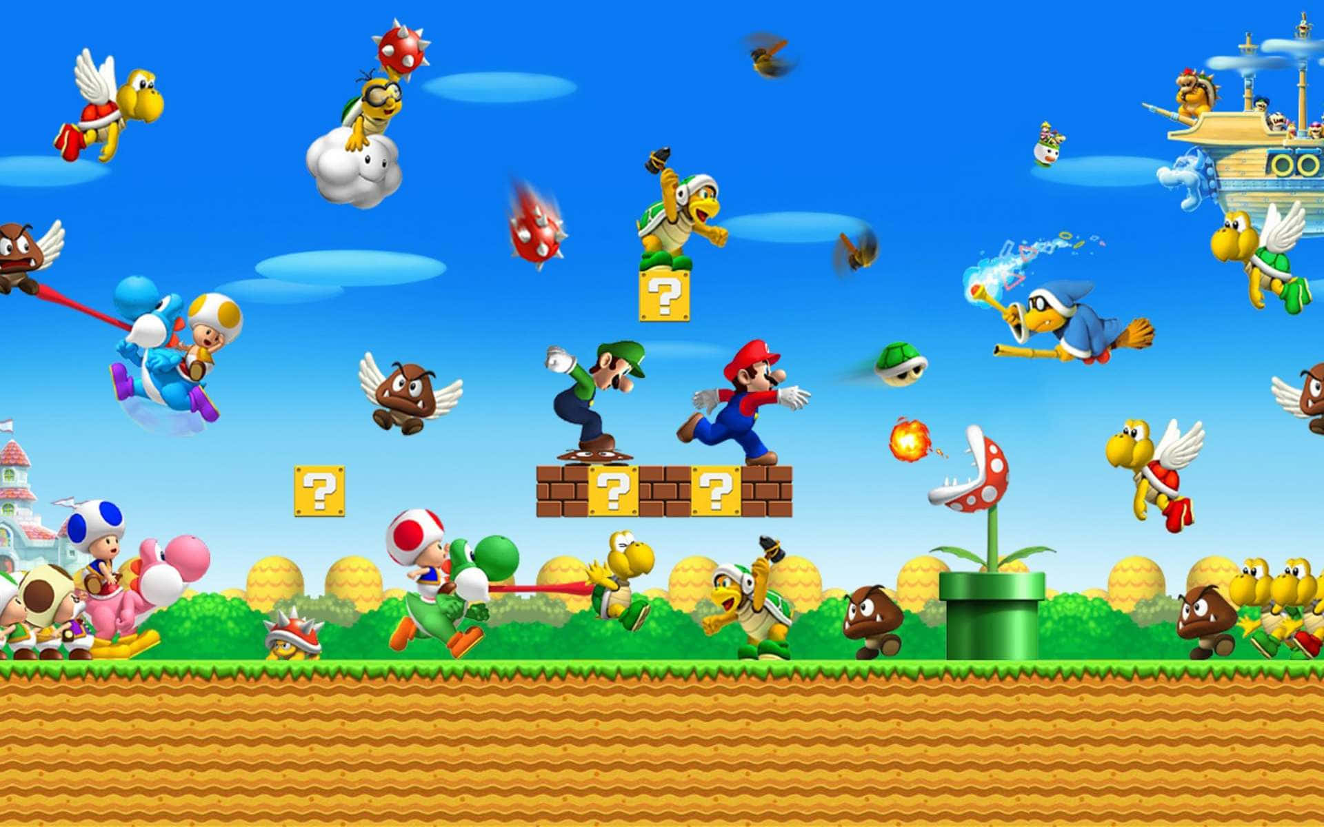 Enklassisk Videospilskarakter Fra Super Mario.