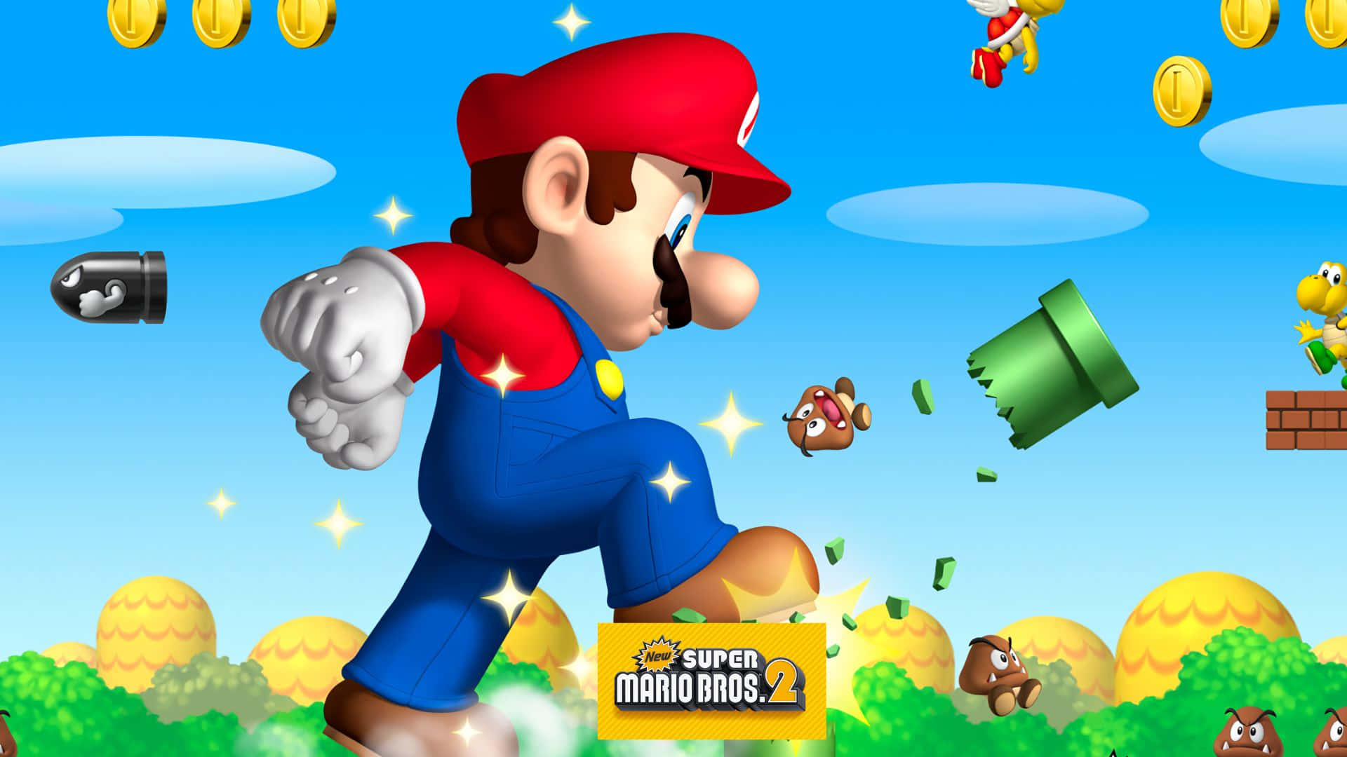 Super Mario Bros 2 characters in action Wallpaper