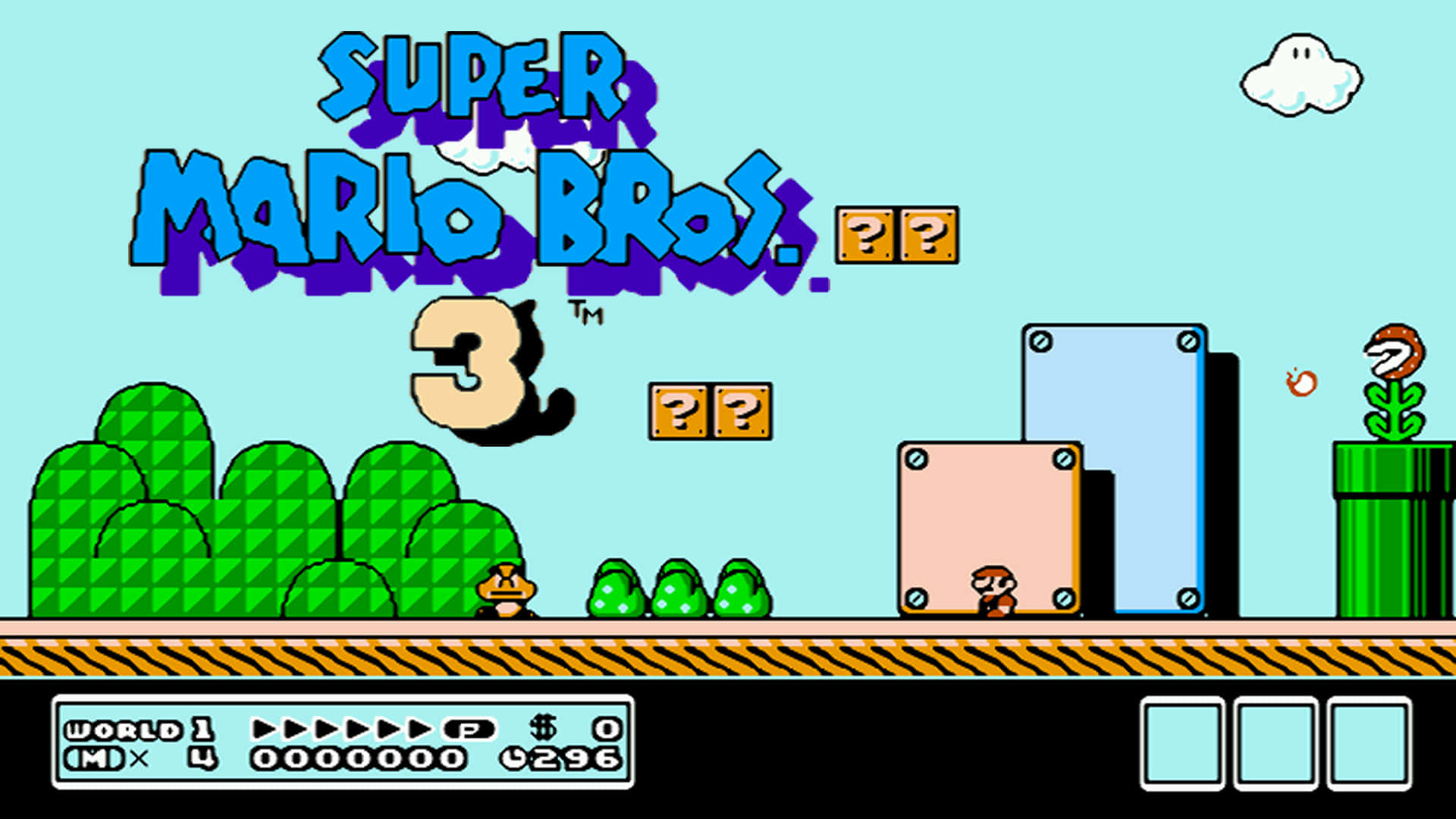 Iconic Super Mario Bros 3 Game Characters Wallpaper